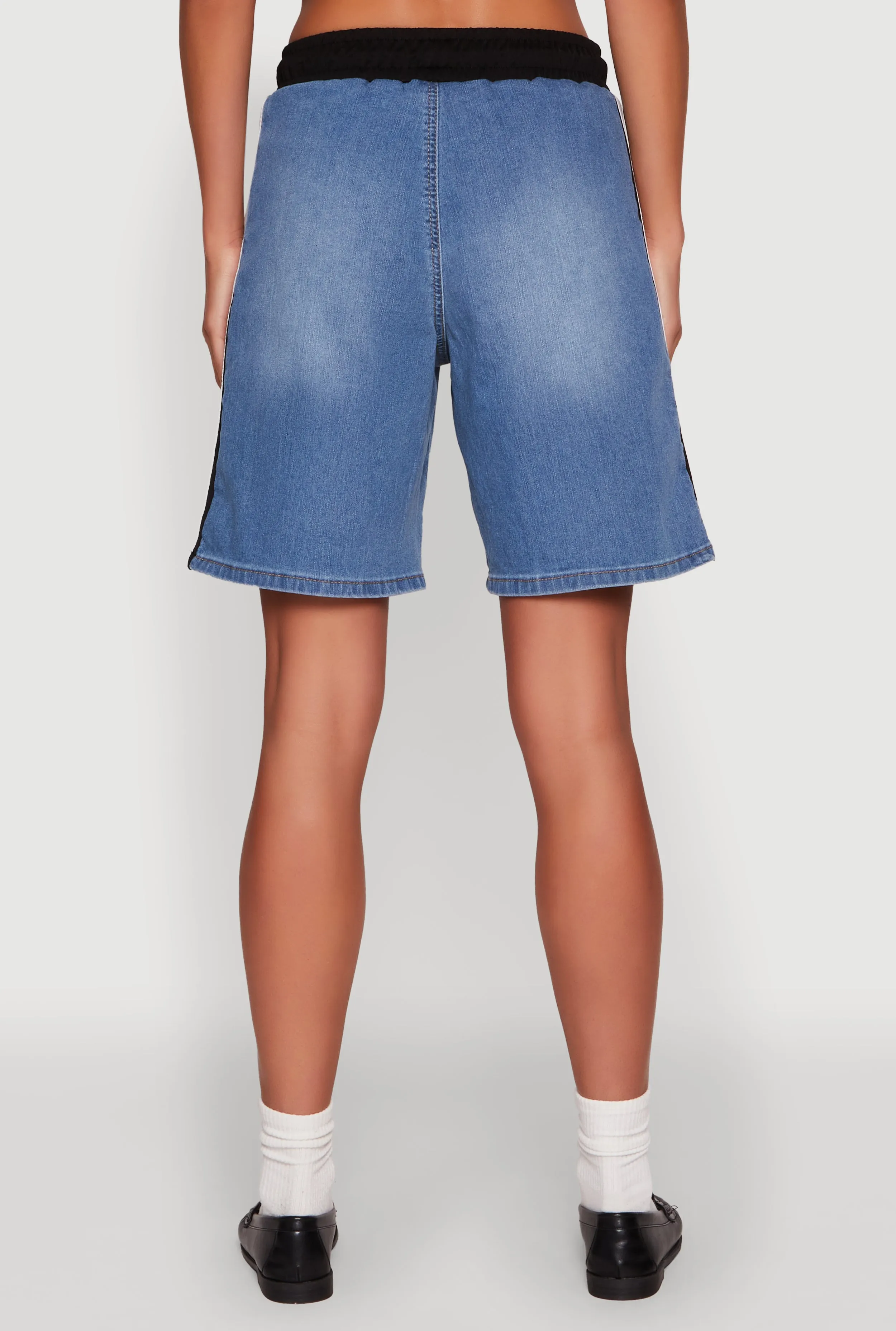 Almost Famous Varsity Stripe Side Waistband Jorts