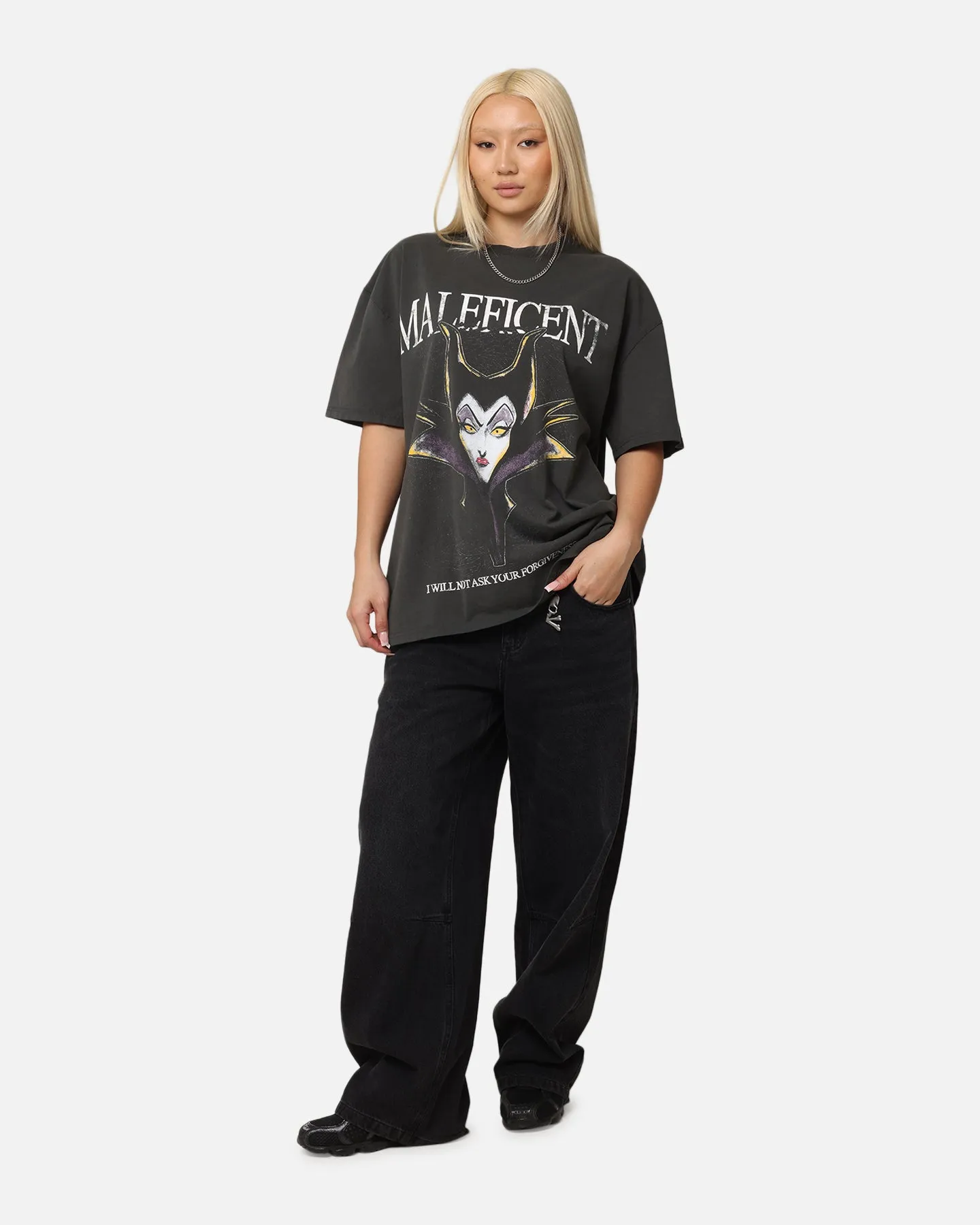 American Thrift Disney Maleficent Heavy T-Shirt Black Wash