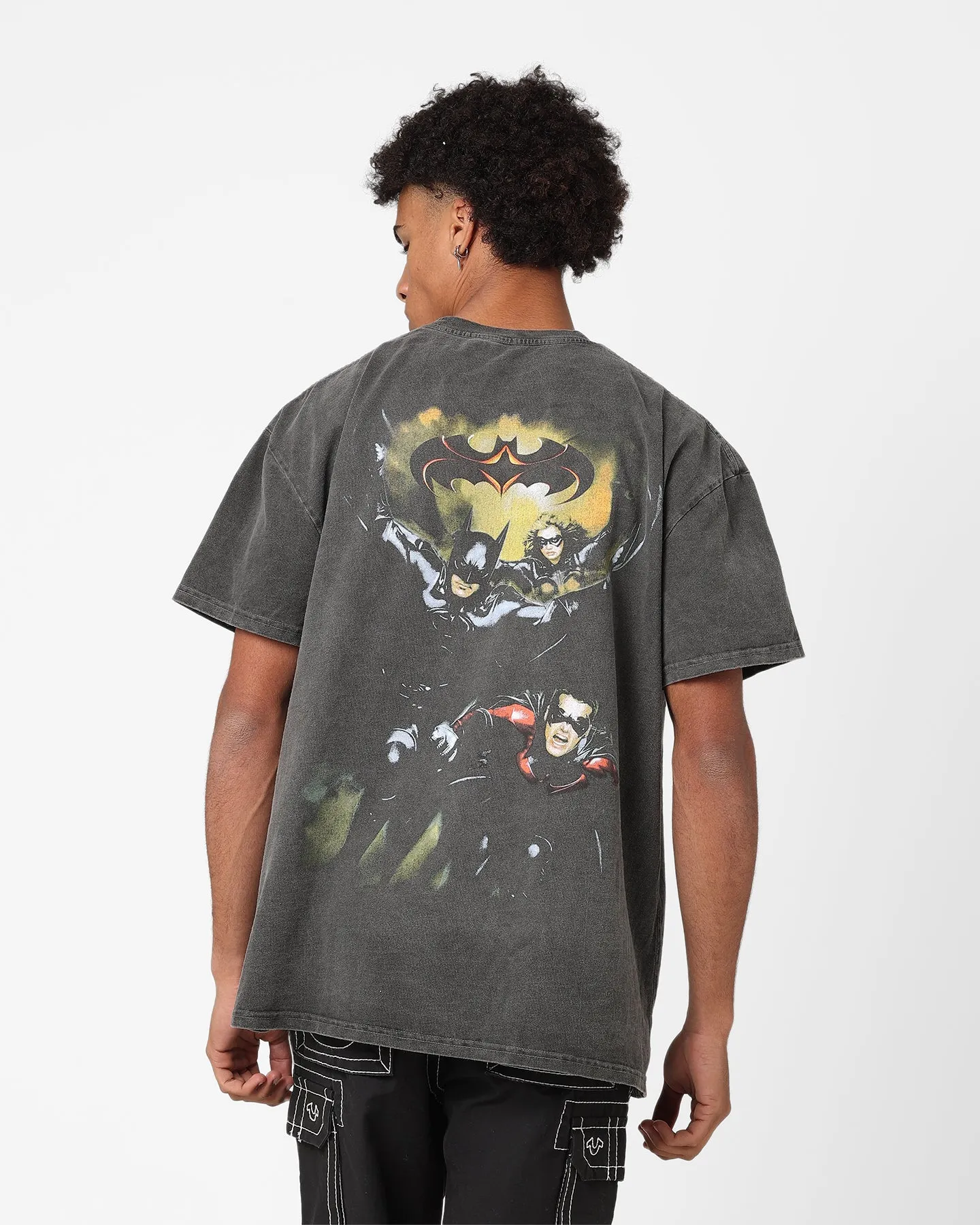 American Thrift X DC 1997 Batman & Robin Heavyweight Vintage T-Shirt Black Wash
