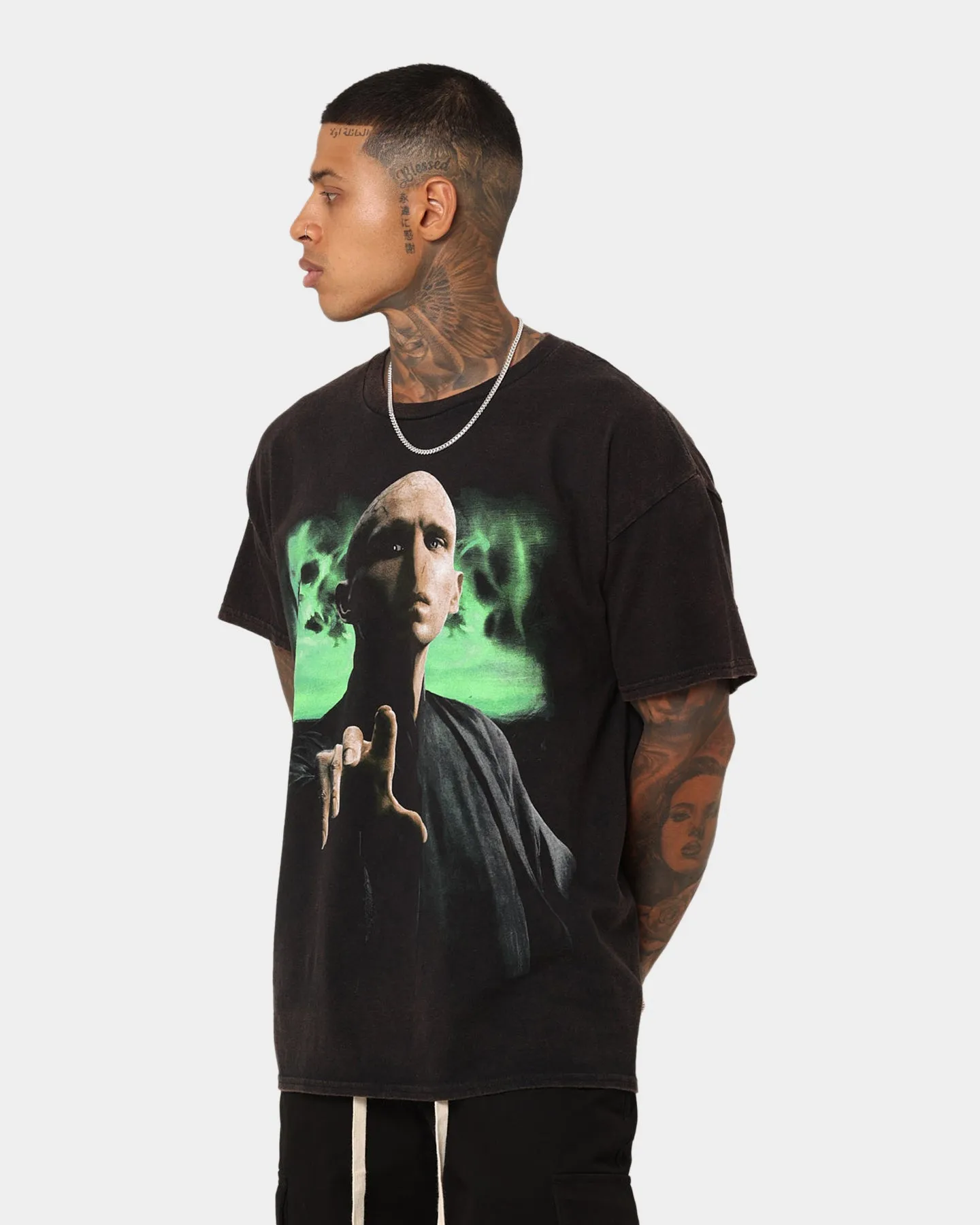 American Thrift X Harry Potter Dark Arts Vintage T-Shirt Black Wash