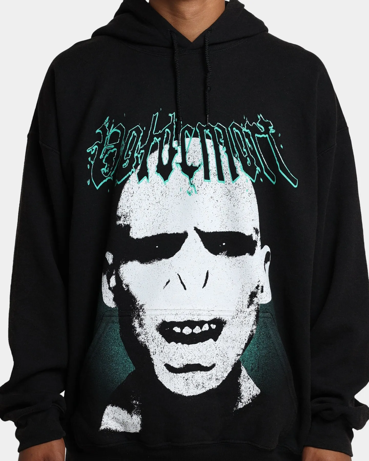 American Thrift X Harry Potter Lord Voldemort Vintage Hoodie Black Wash