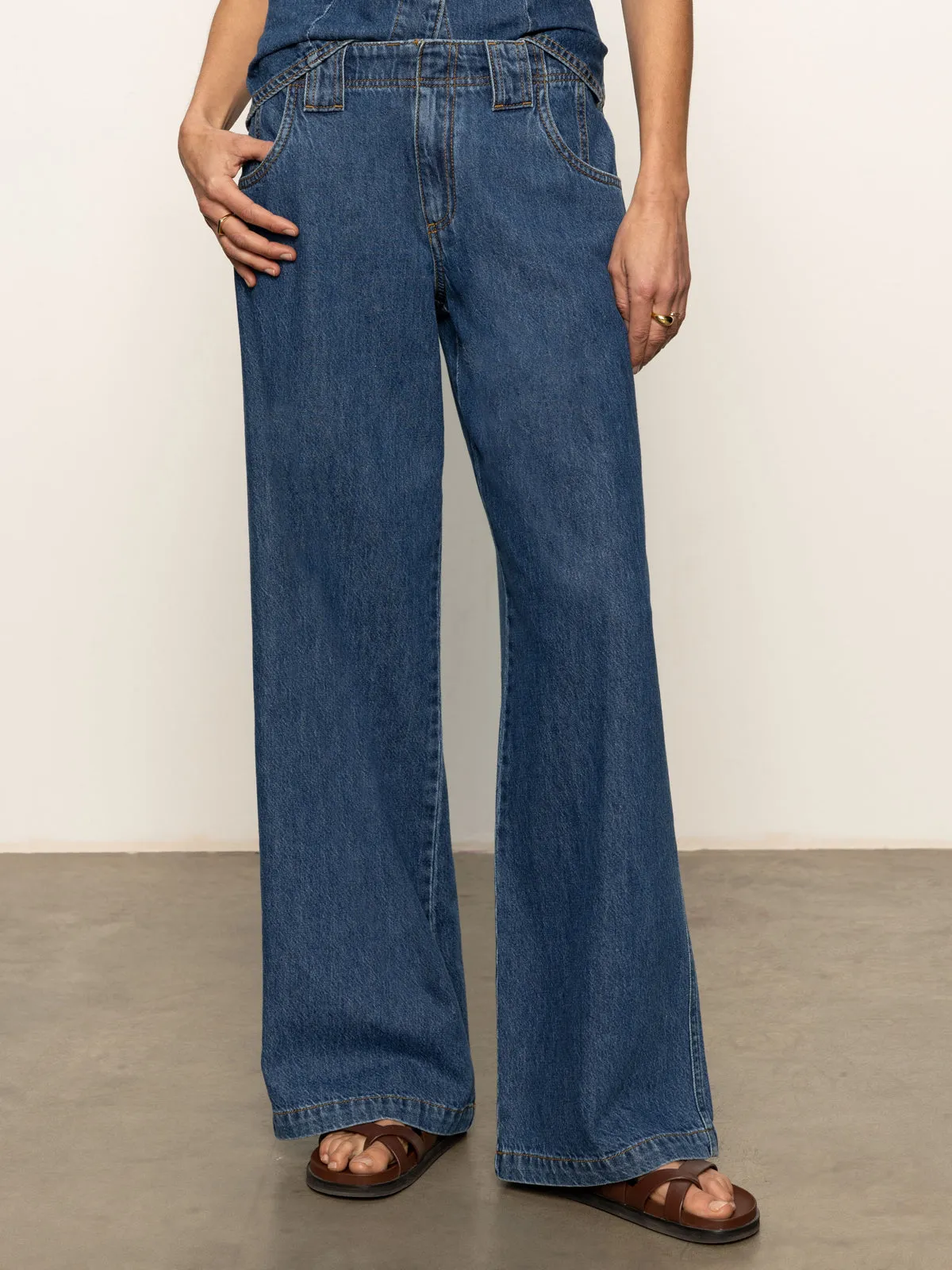 Arden Wide Leg Jeans Perfect Storm