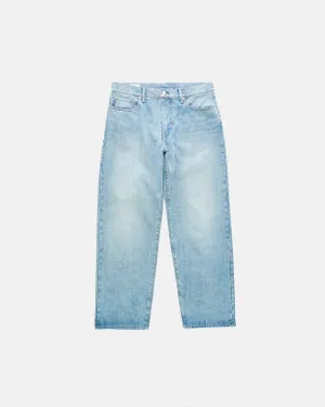 Baggy Fit Denim Jeans Bleached Indigo