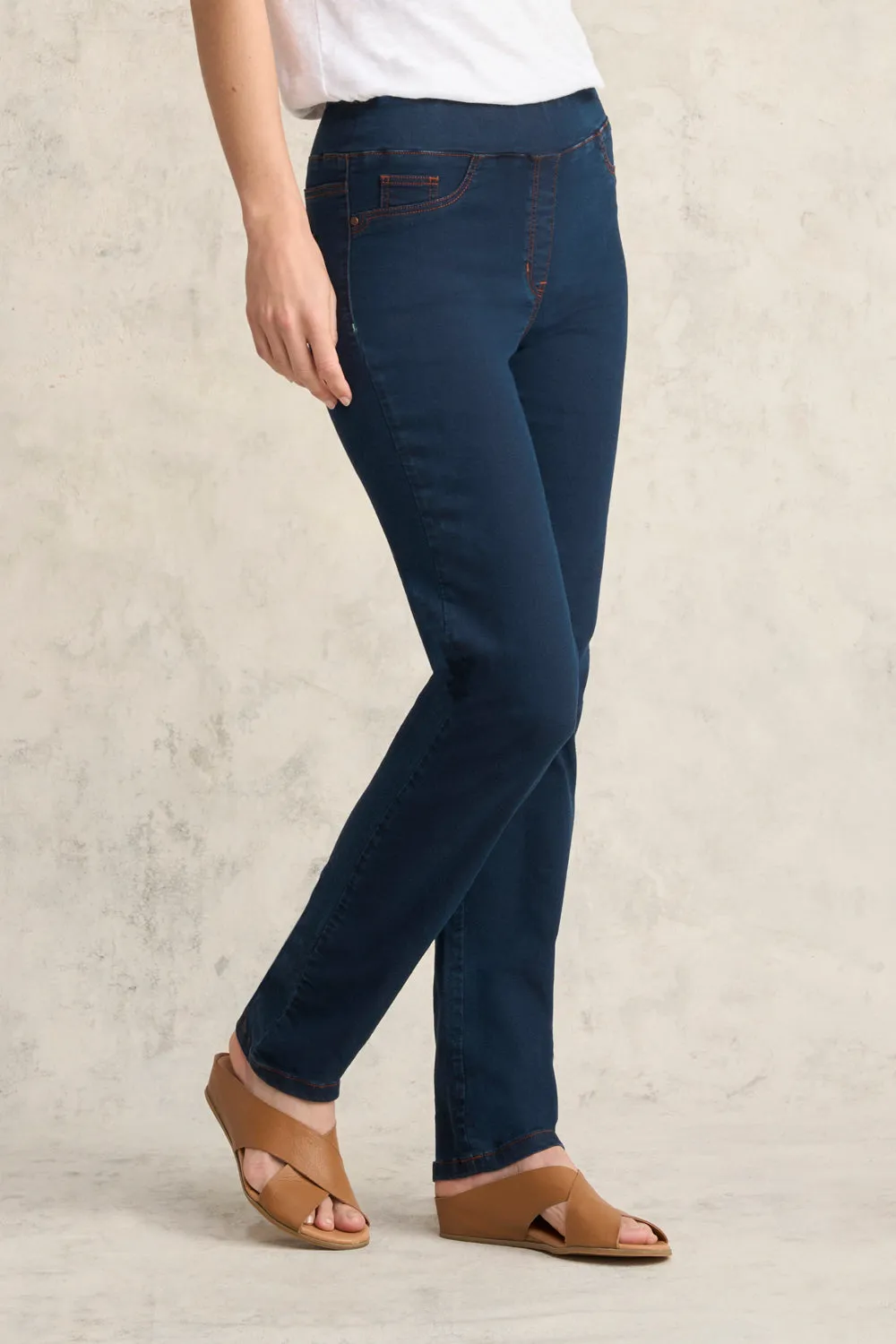 Bengajean® Good Earth Cotton® Straight Leg - Denim Blue