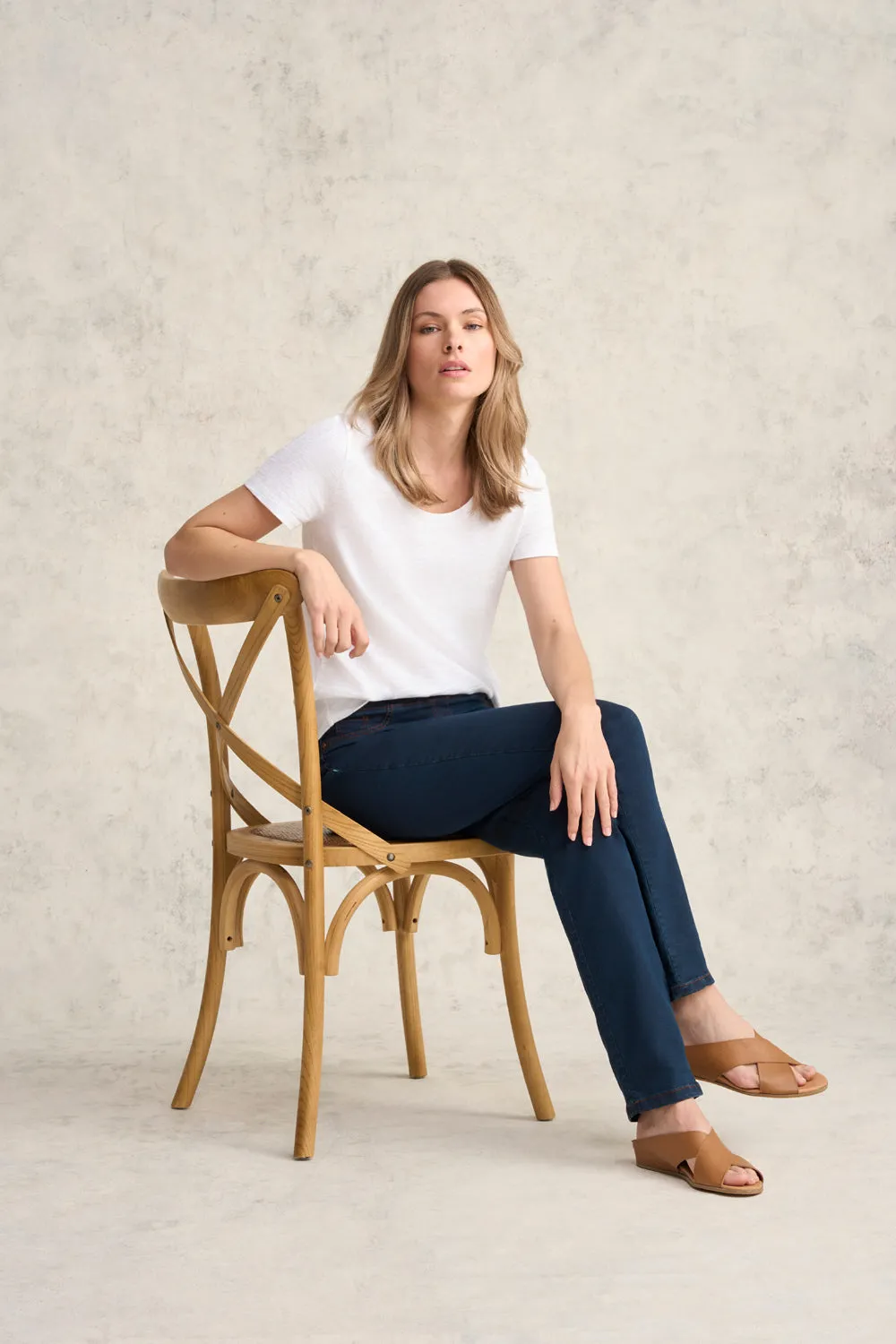 Bengajean® Good Earth Cotton® Straight Leg - Denim Blue