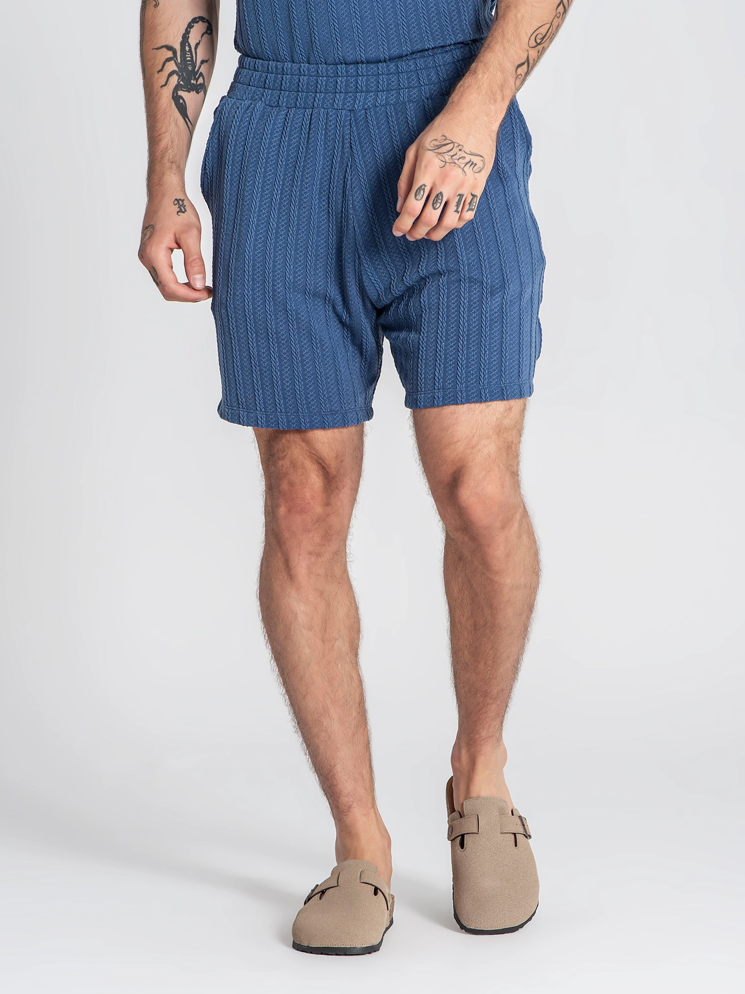 Blue Twist Shorts