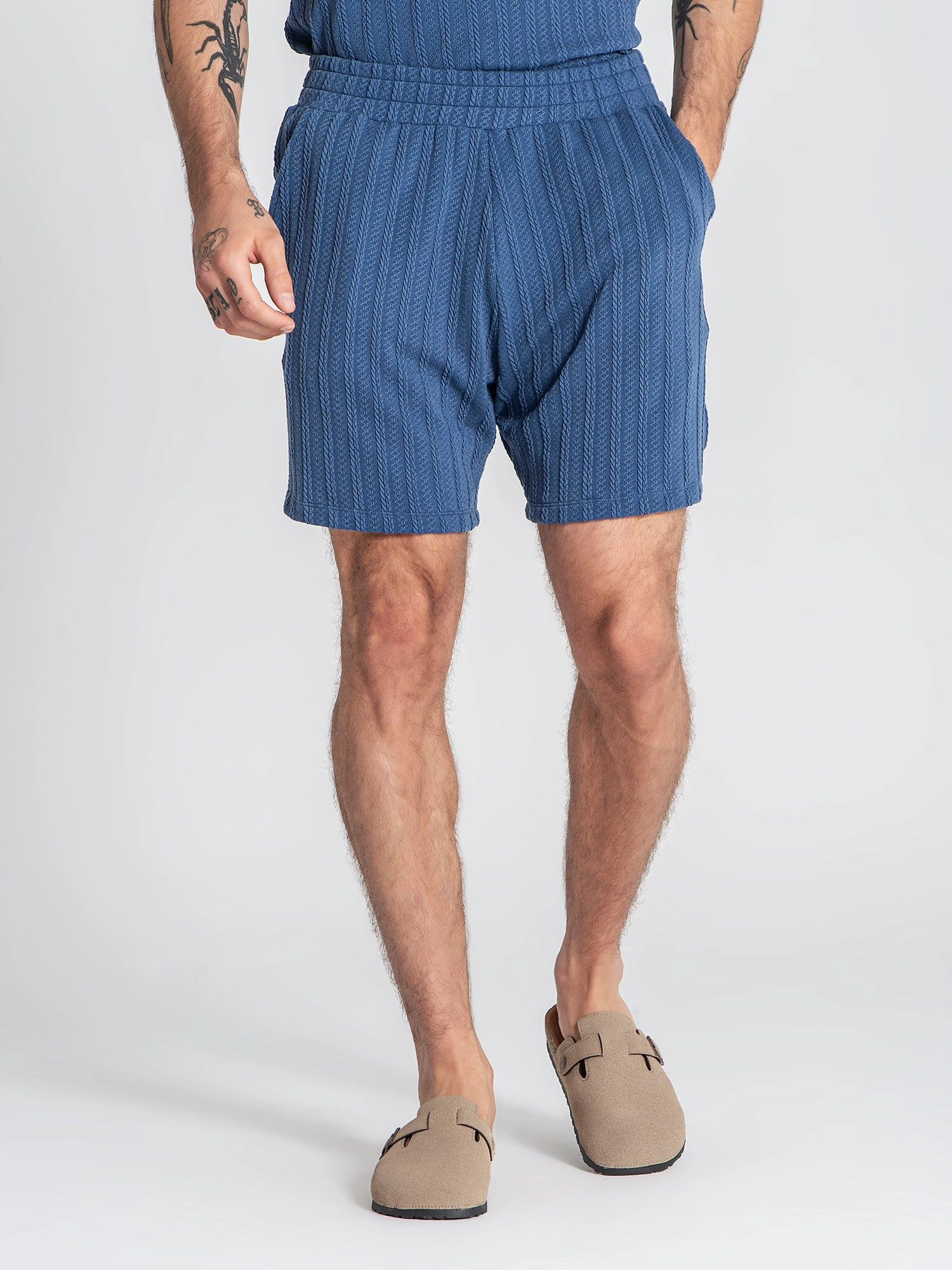 Blue Twist Shorts
