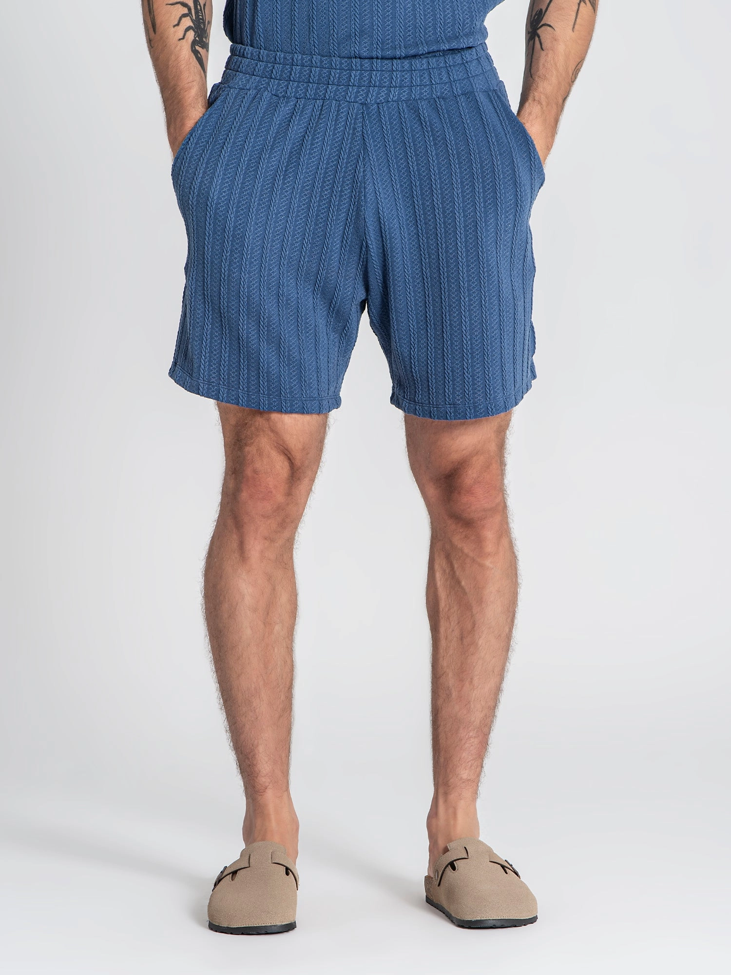 Blue Twist Shorts