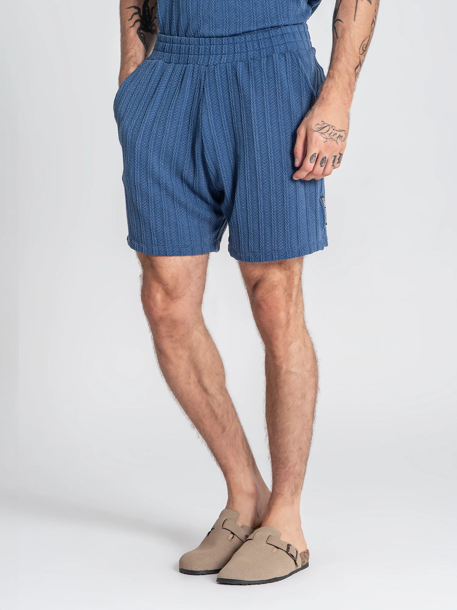 Blue Twist Shorts