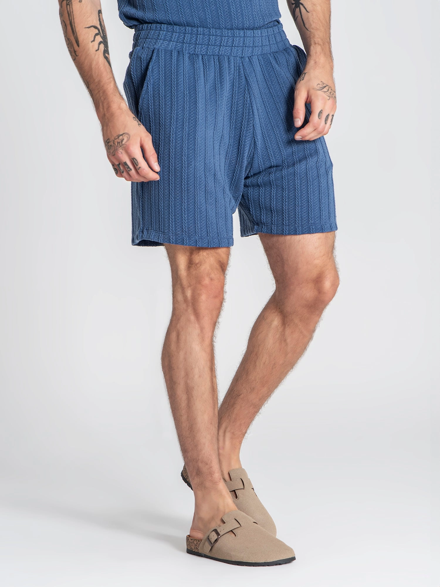 Blue Twist Shorts