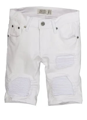 Boys Denim Patch and Repair Front Bermuda Shorts