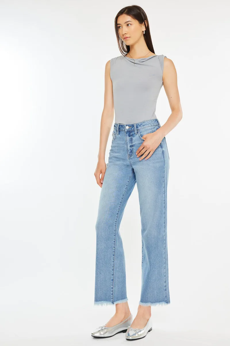 Bri Essentials High Rise Slim Wide Leg Jeans