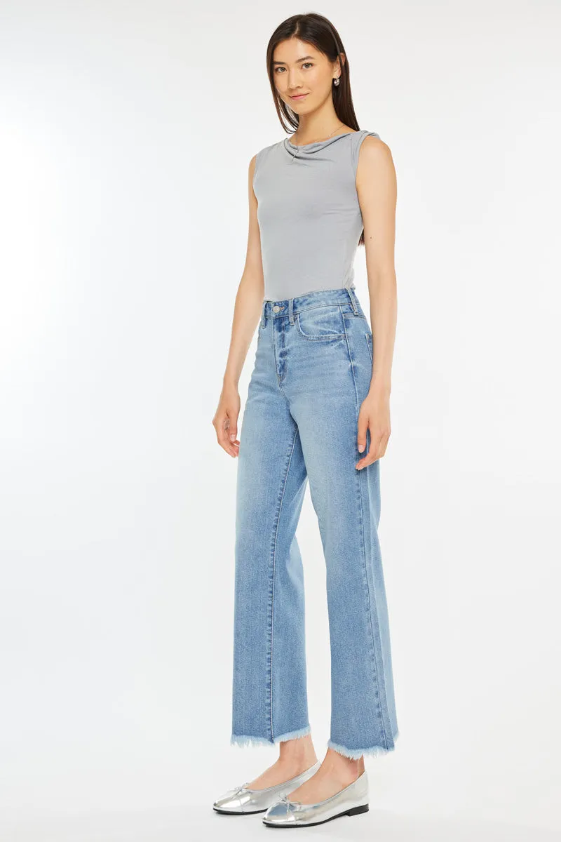 Bri Essentials High Rise Slim Wide Leg Jeans