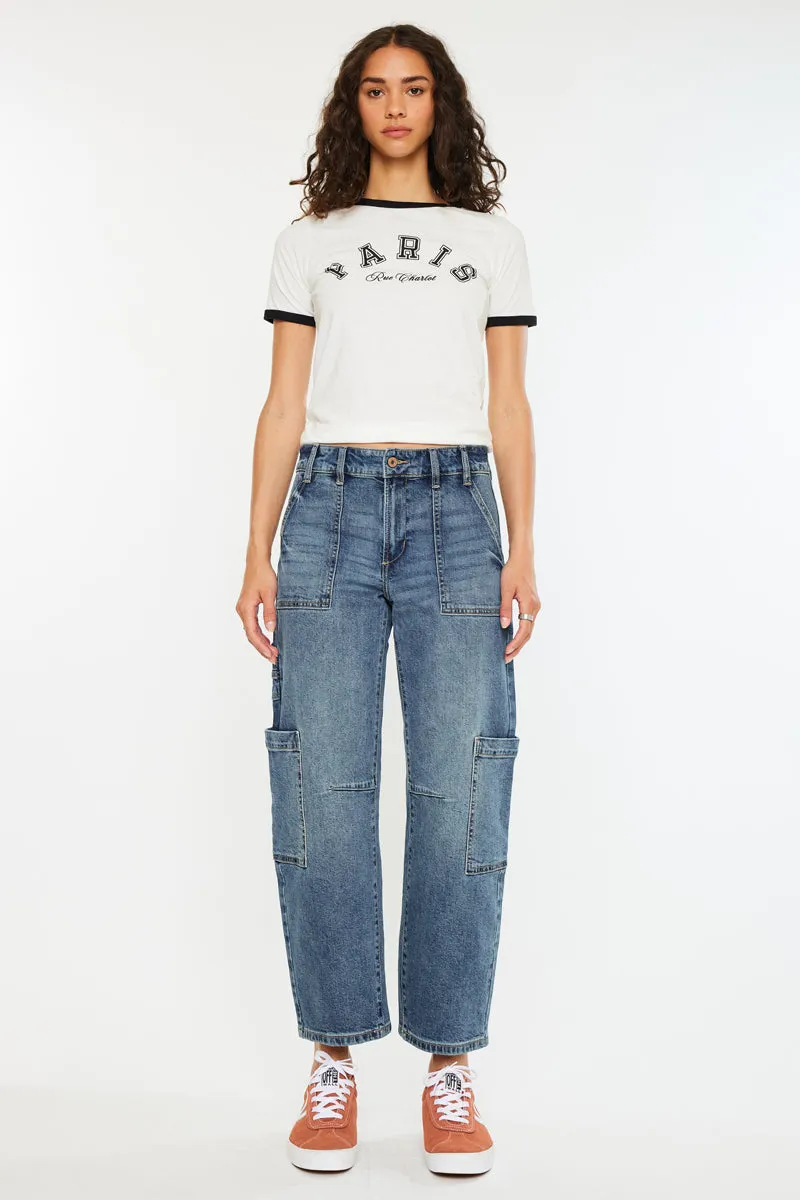 Charly Low Slung Barrel Jeans