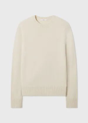 Classic Crew Sweater  in Cashmere - Ivory