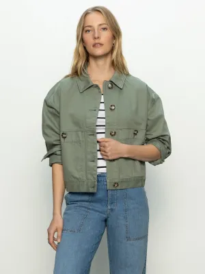 Coastal Denim Shacket Dark Spruce