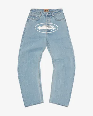 CORTEIZ ALCATRAZ BAGGY JEANS WASHED BLUE
