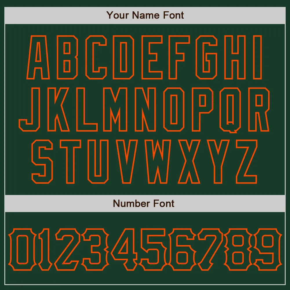 Custom Green Orange 3D Pattern Design Abstract Splatter Grunge Art Authentic Baseball Jersey