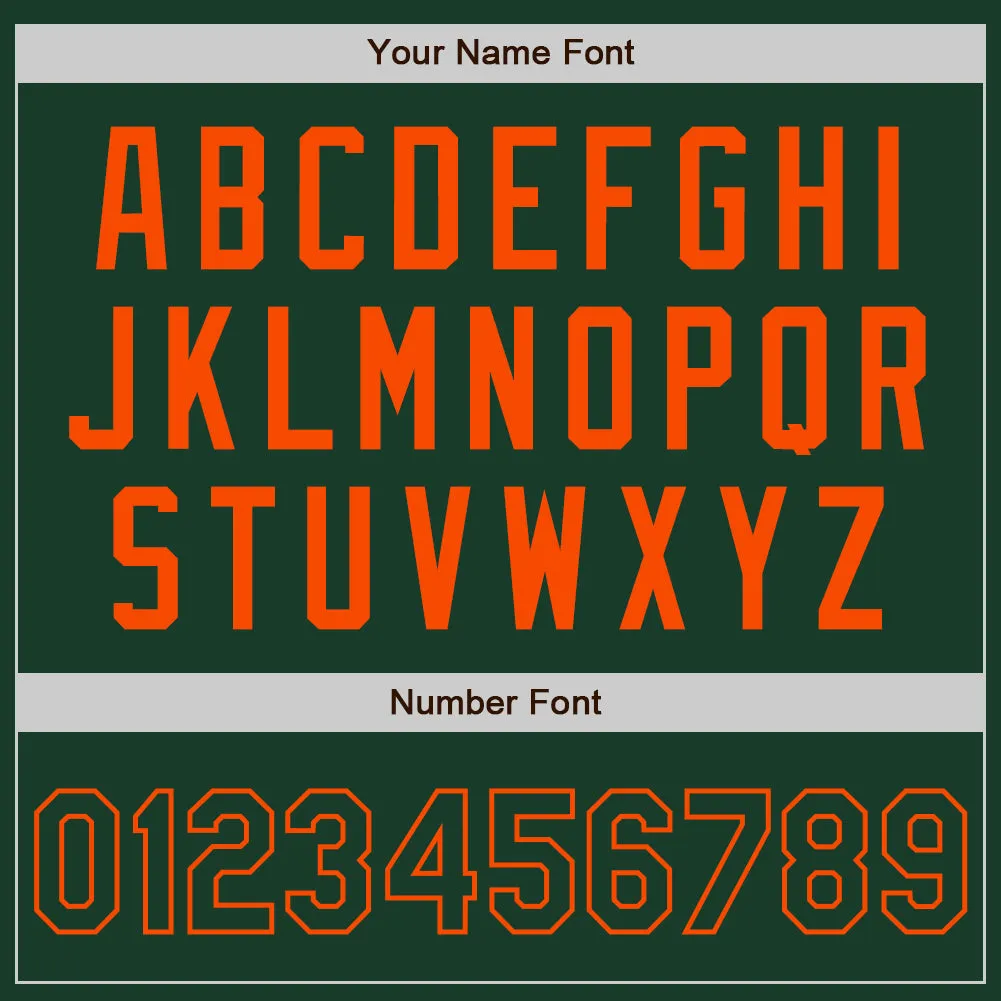 Custom Green Orange Authentic Two Tone Baseball Jersey