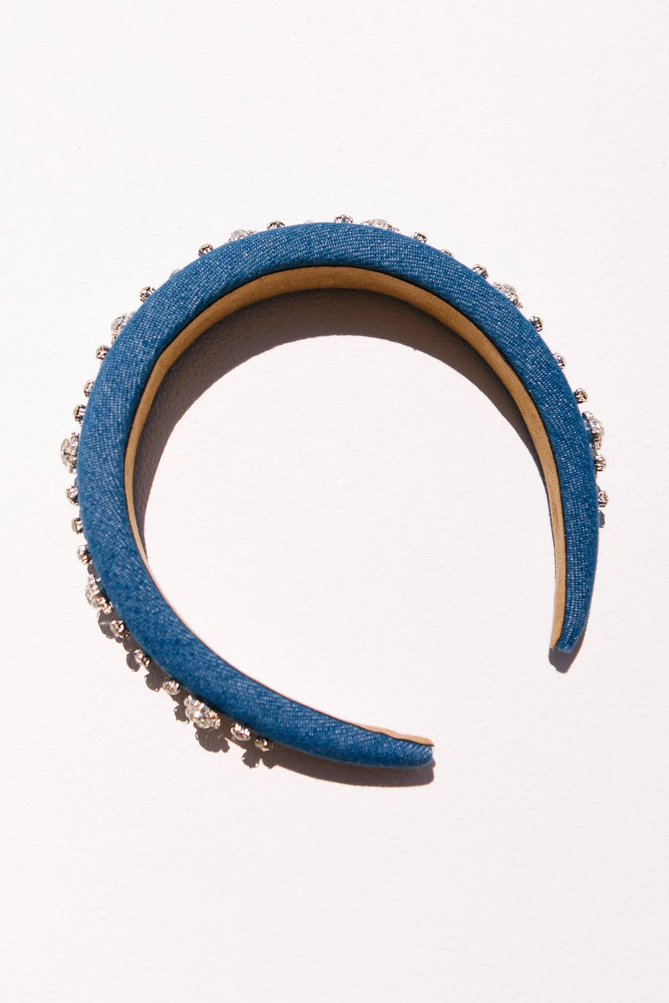Denim Embellished Headband