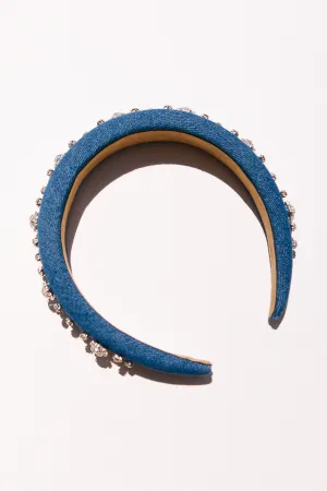 Denim Embellished Headband