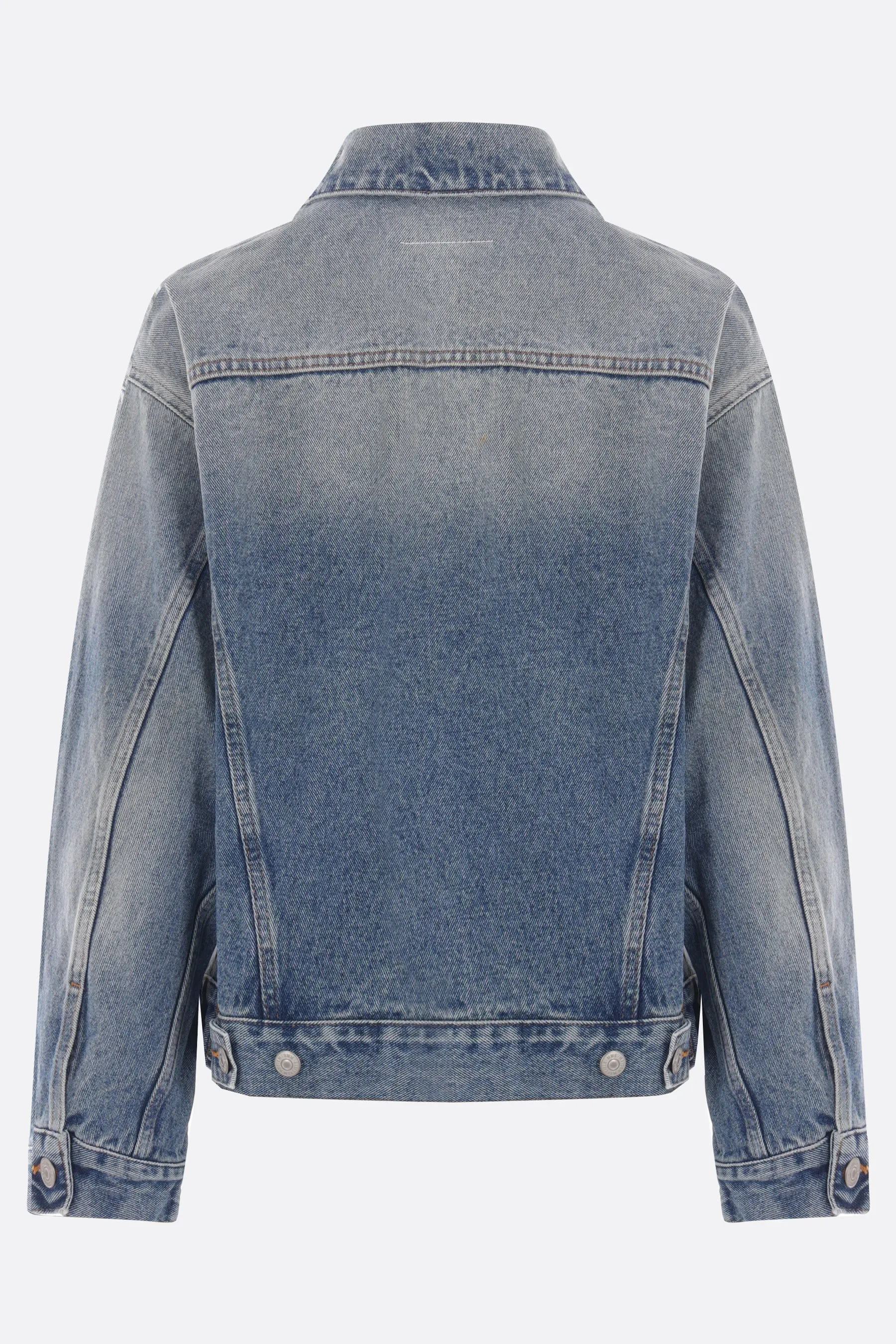 denim jacket with cut-out details