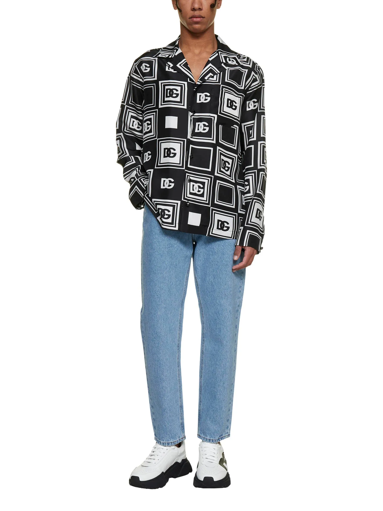 Dolce & Gabbana Logo Patch Cropped Jeans