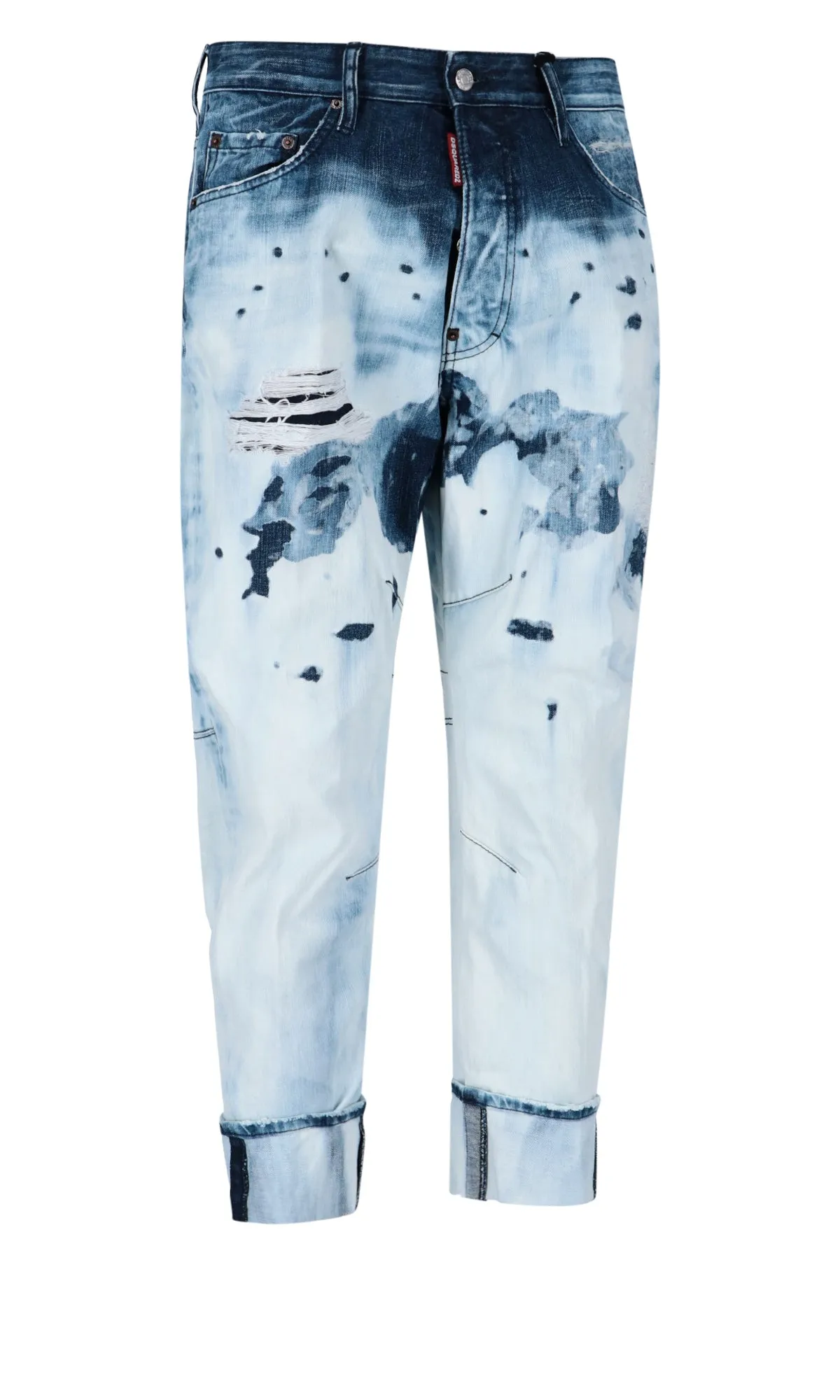 Dsquared2 Bleached Cropped Jeans