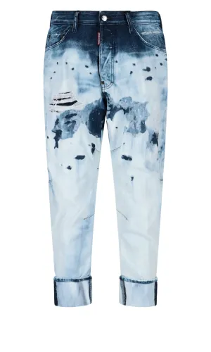 Dsquared2 Bleached Cropped Jeans