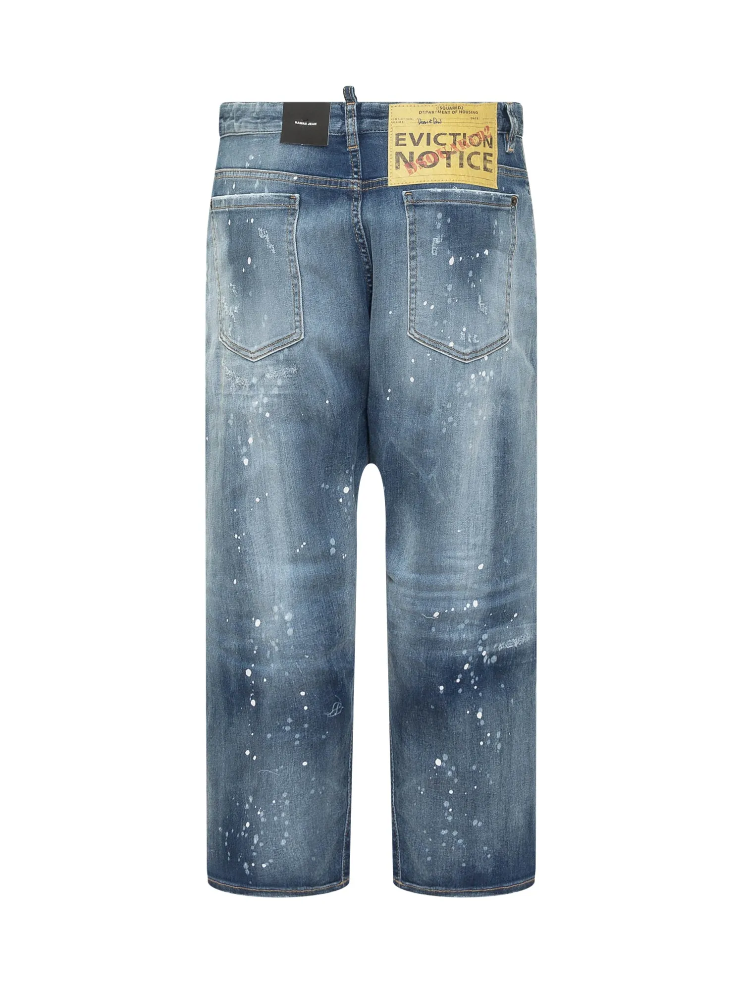 Dsquared2 Cropped Paint-Splatter Jeans