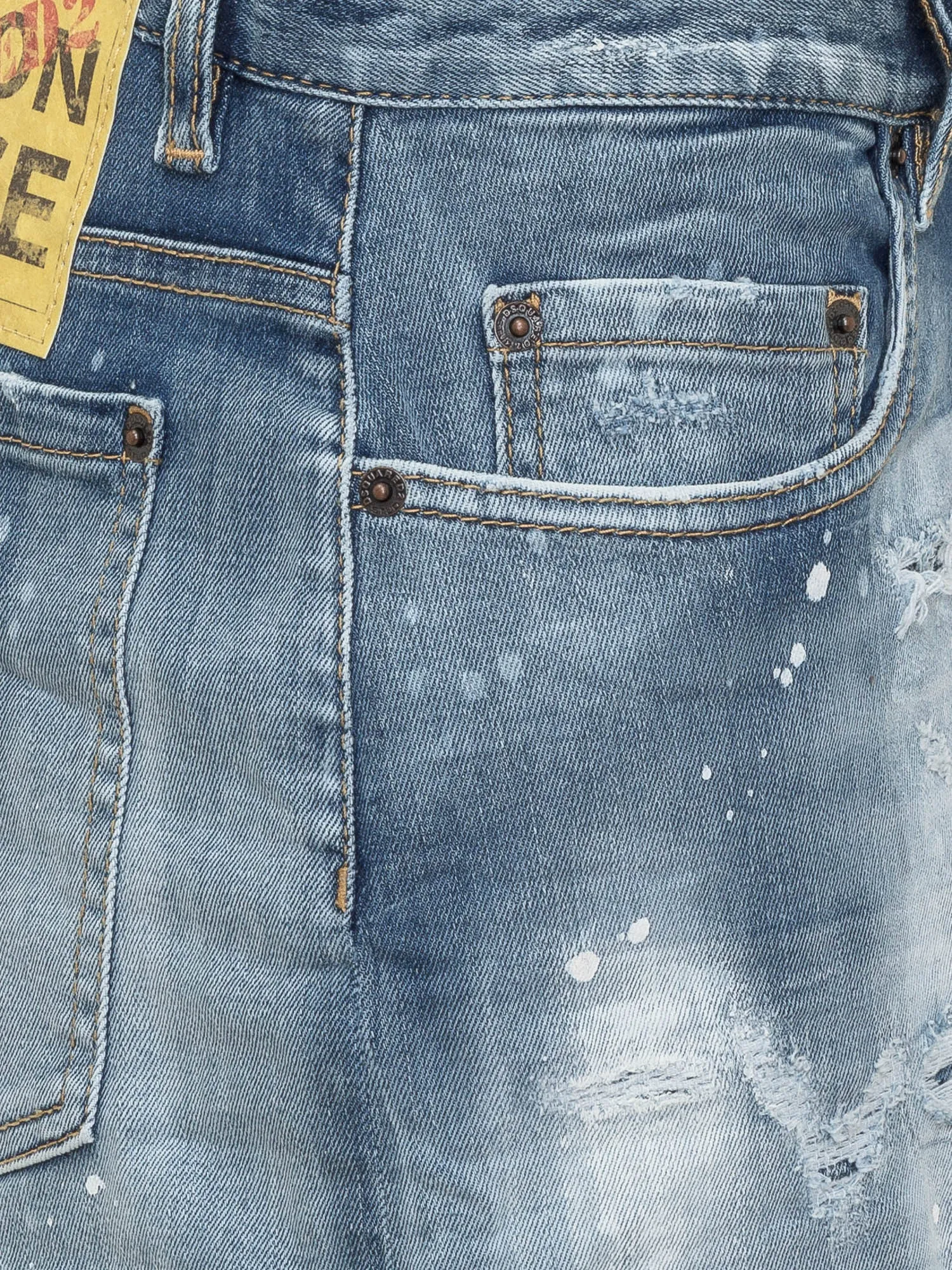 Dsquared2 Cropped Paint-Splatter Jeans