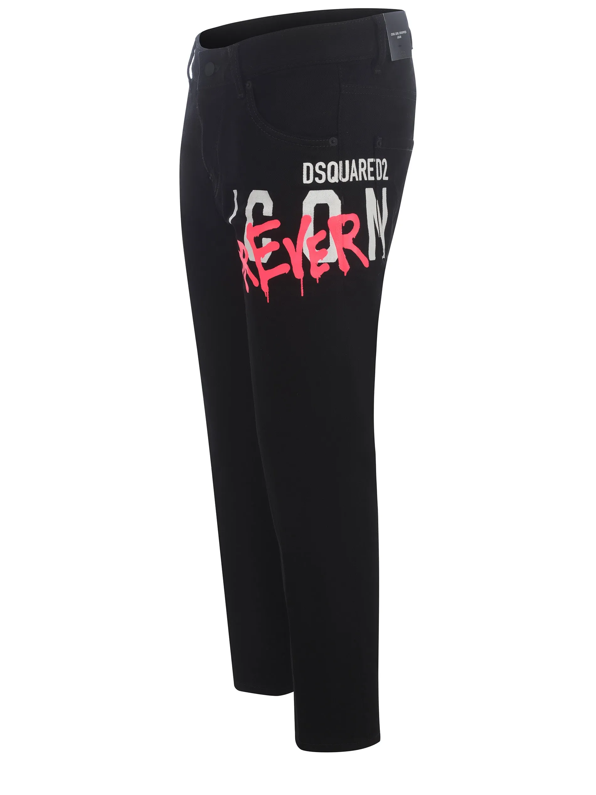 Dsquared2 Graffiti Print Cropped Jeaans