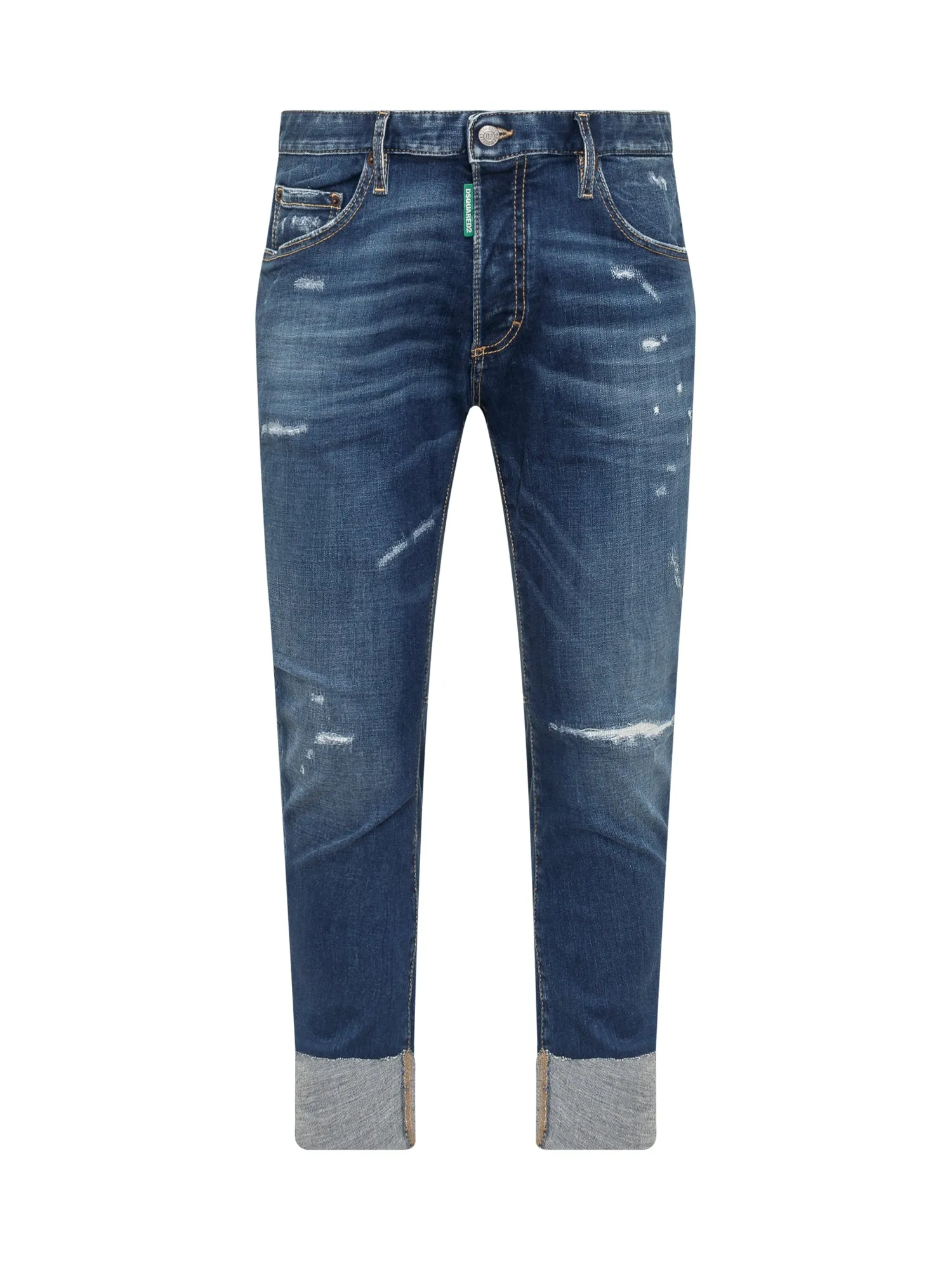 Dsquared2 Graphic Patch Cropped Jeans