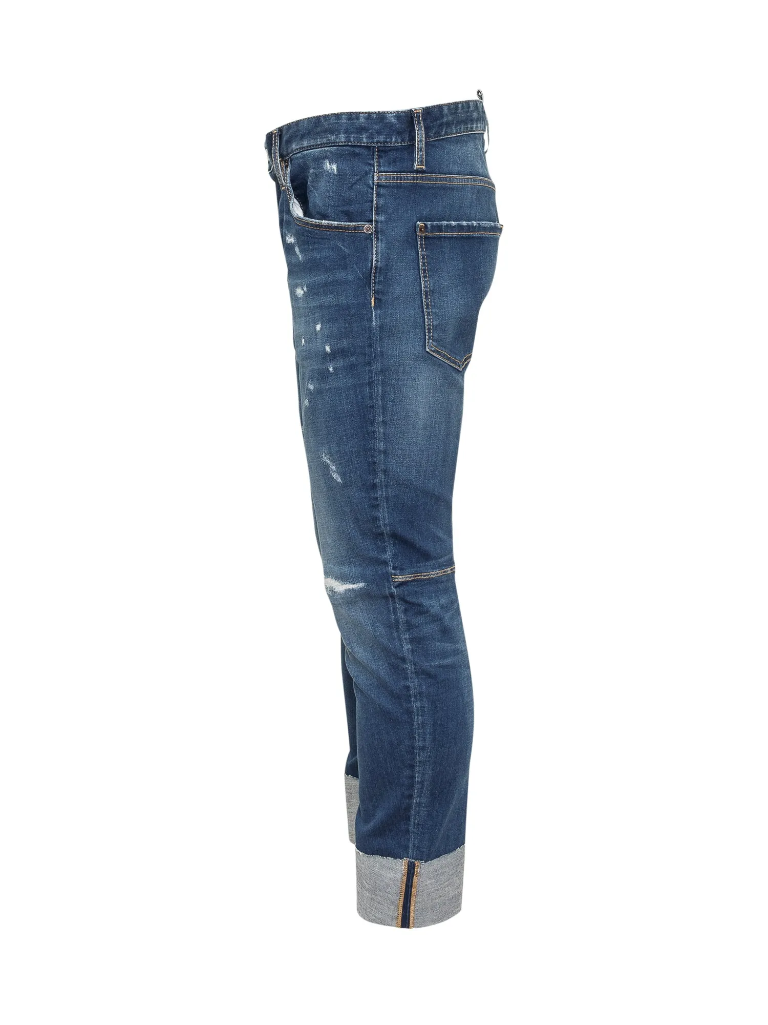 Dsquared2 Graphic Patch Cropped Jeans