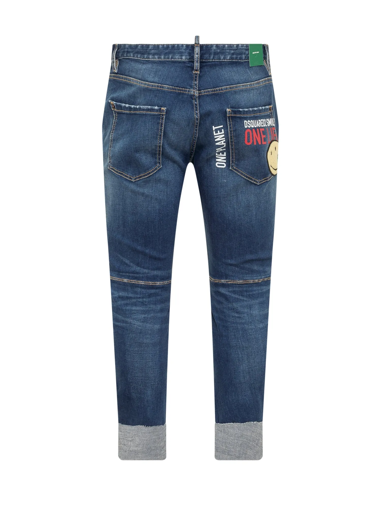 Dsquared2 Graphic Patch Cropped Jeans
