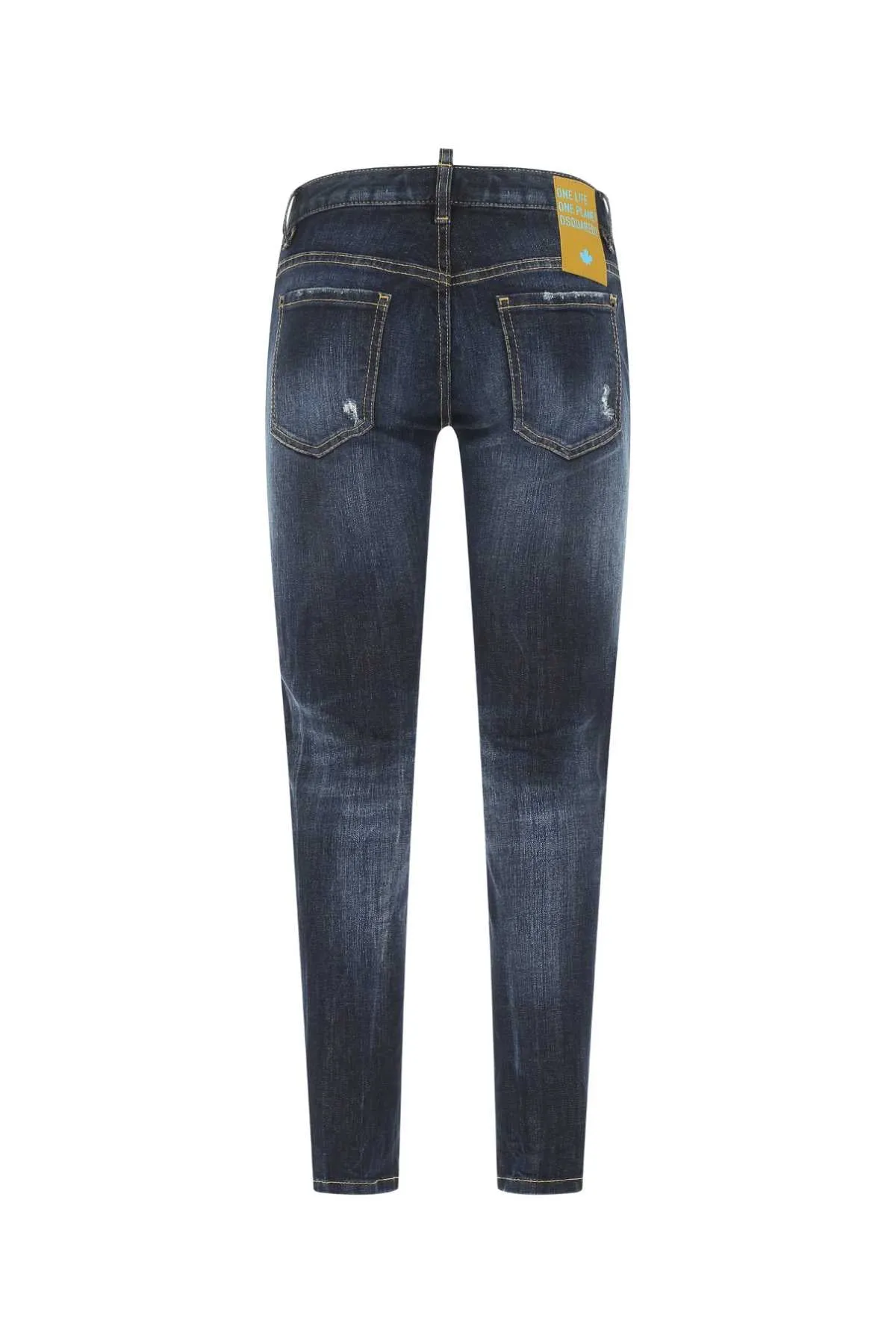 Dsquared2 Logo Patch Cropped Jeans