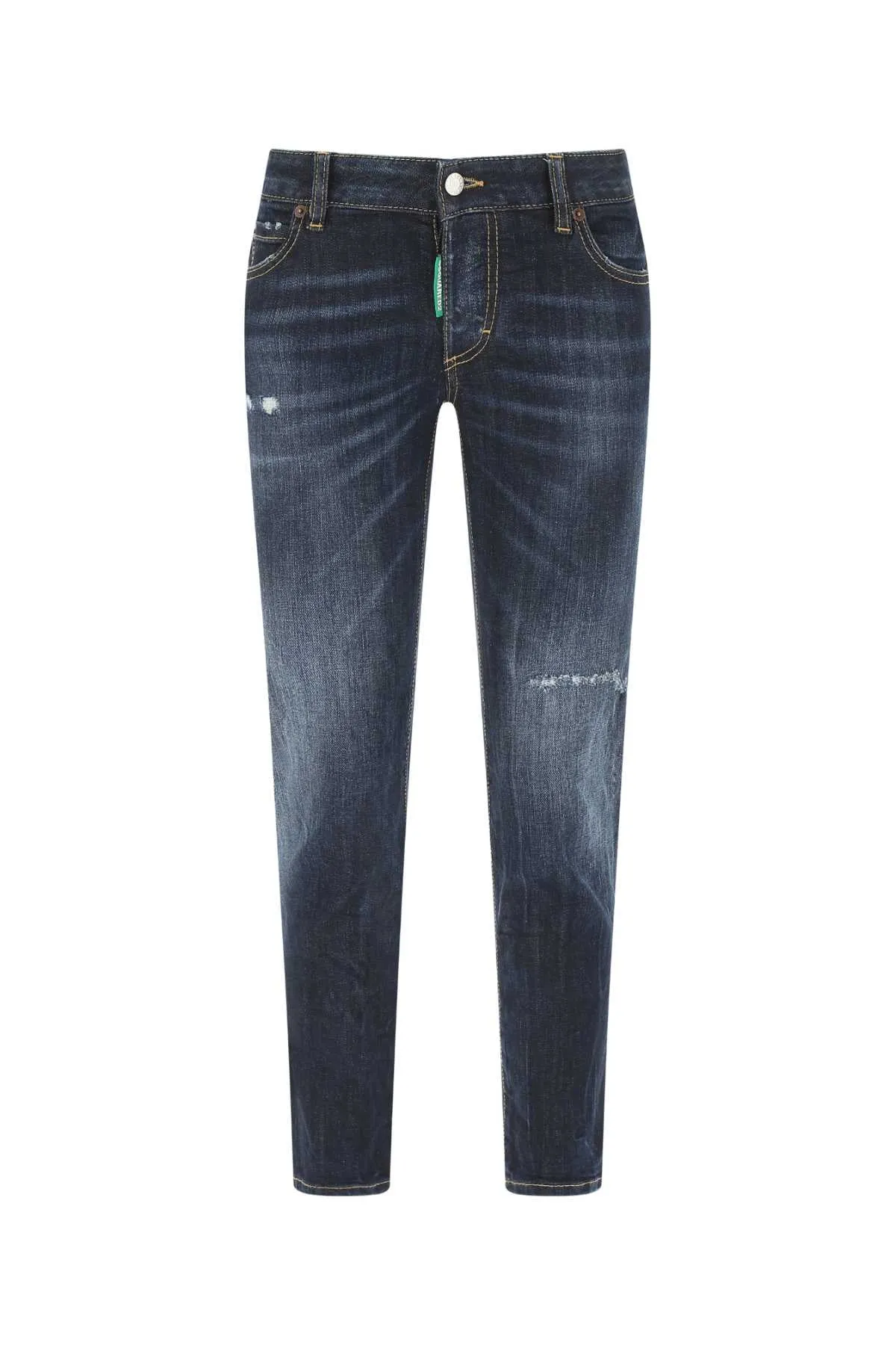 Dsquared2 Logo Patch Cropped Jeans