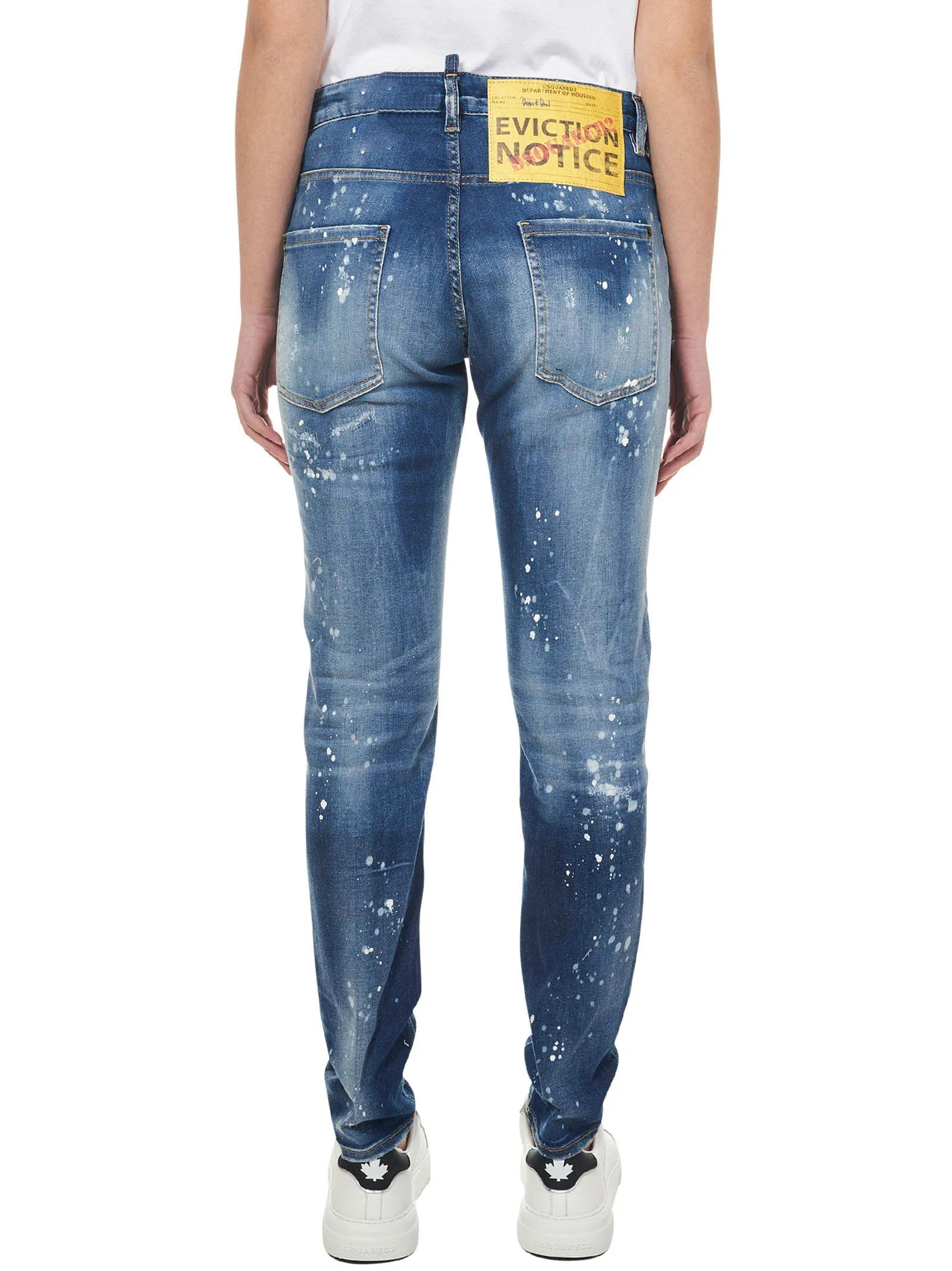 Dsquared2 Rip Detailed Cropped Jeans