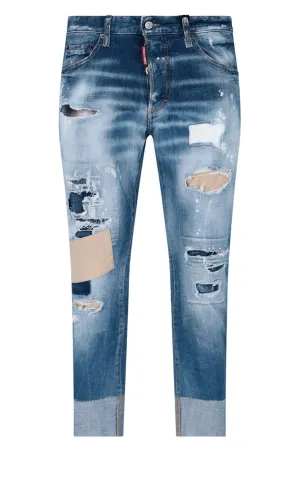 Dsquared2  Rip Detailed Cropped Jeans