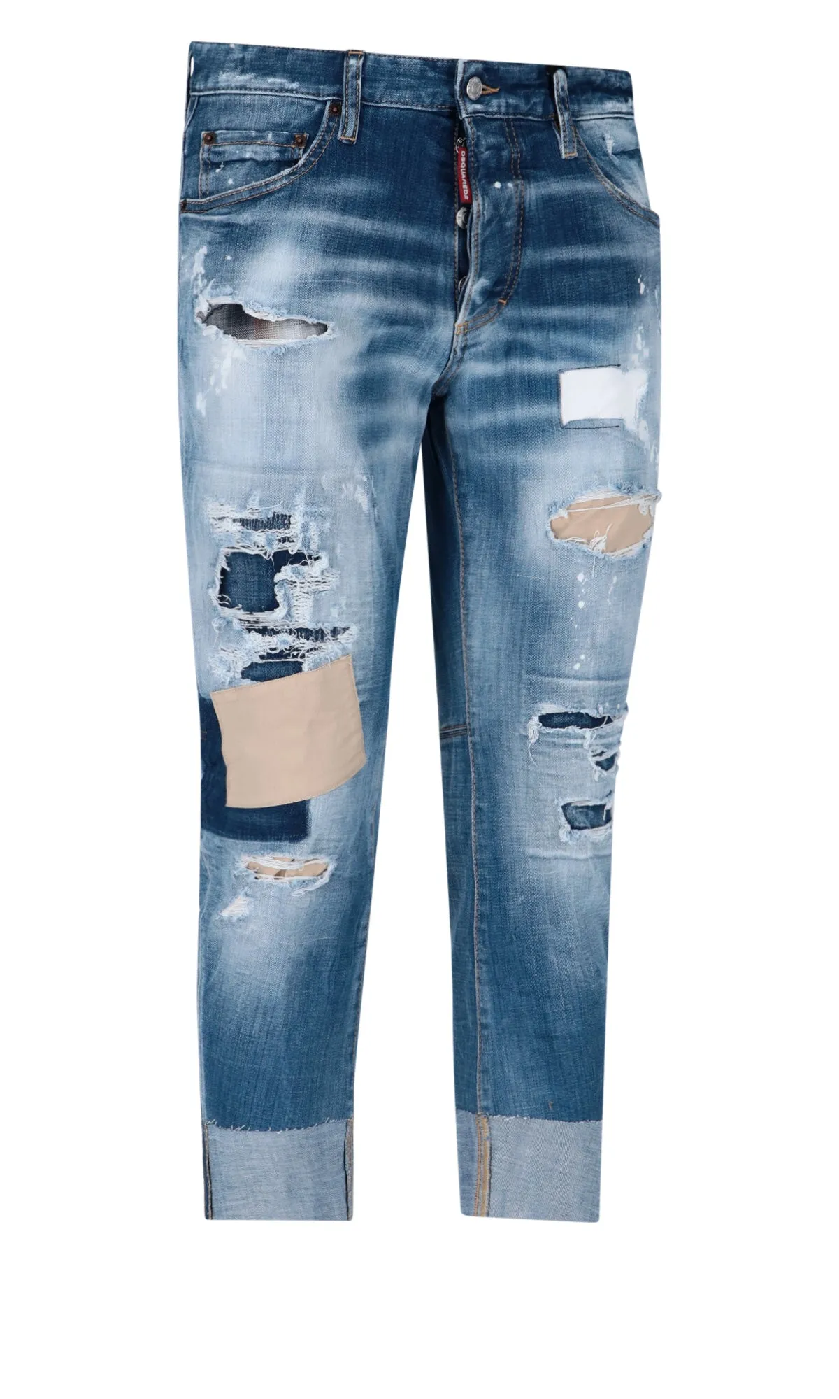 Dsquared2  Rip Detailed Cropped Jeans