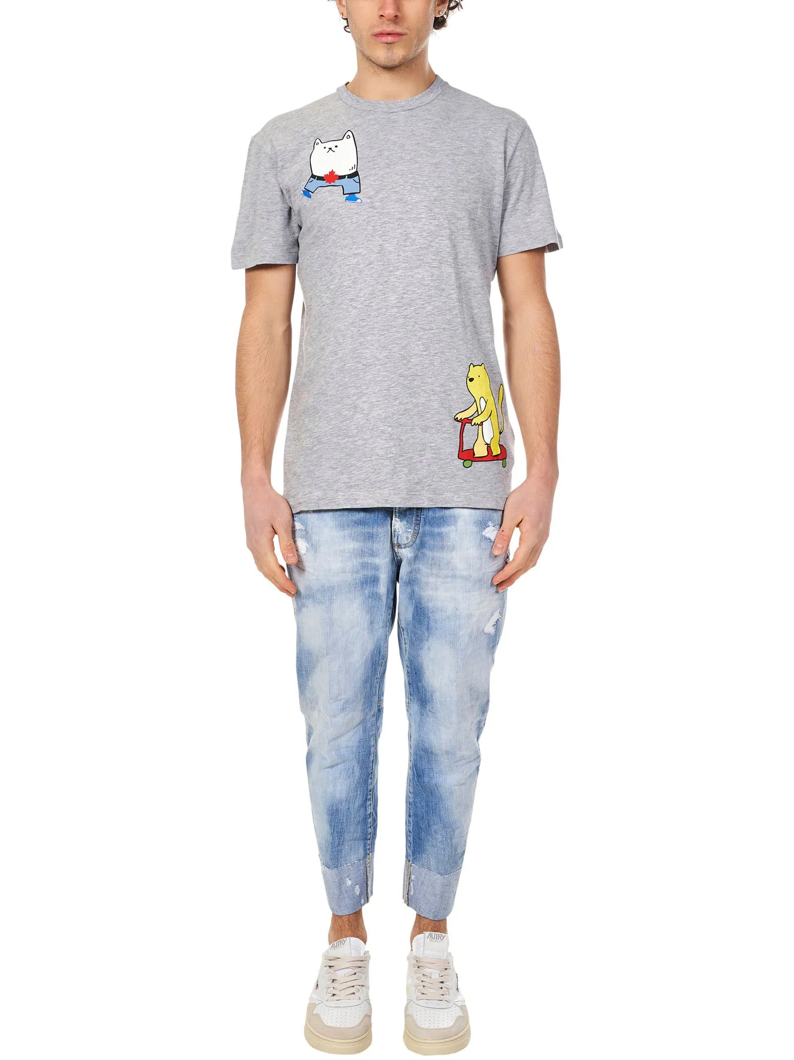 Dsquared2 Washed-Effect Cropped Jeans
