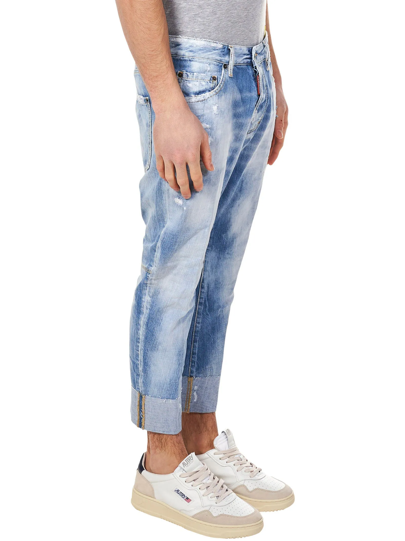 Dsquared2 Washed-Effect Cropped Jeans