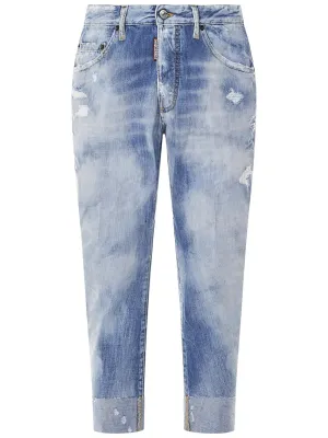 Dsquared2 Washed-Effect Cropped Jeans