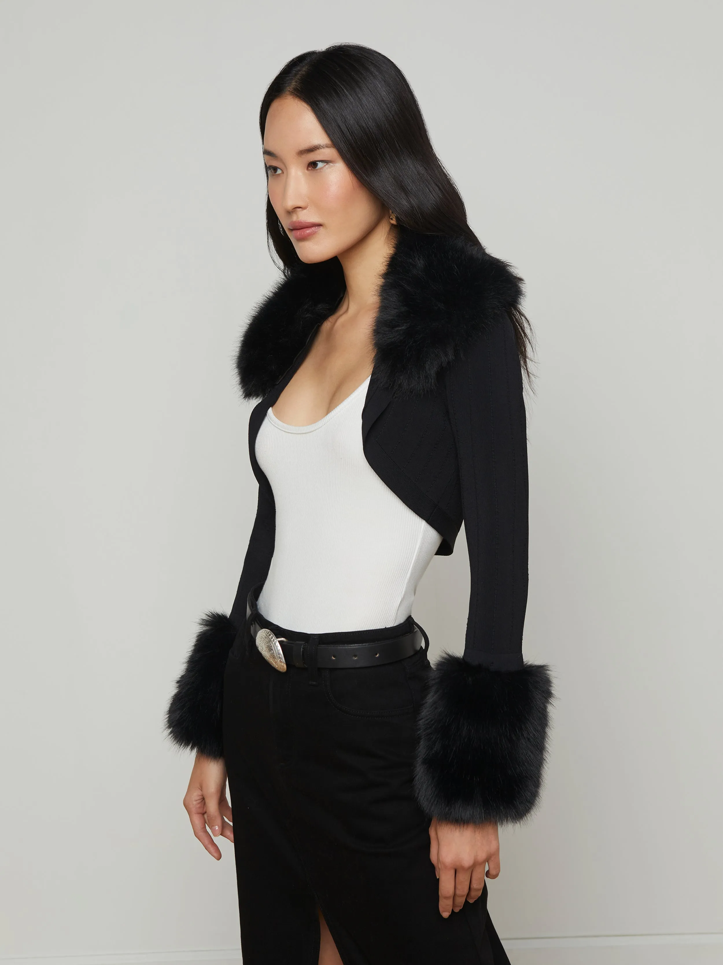 Haru Faux Fur Shrug