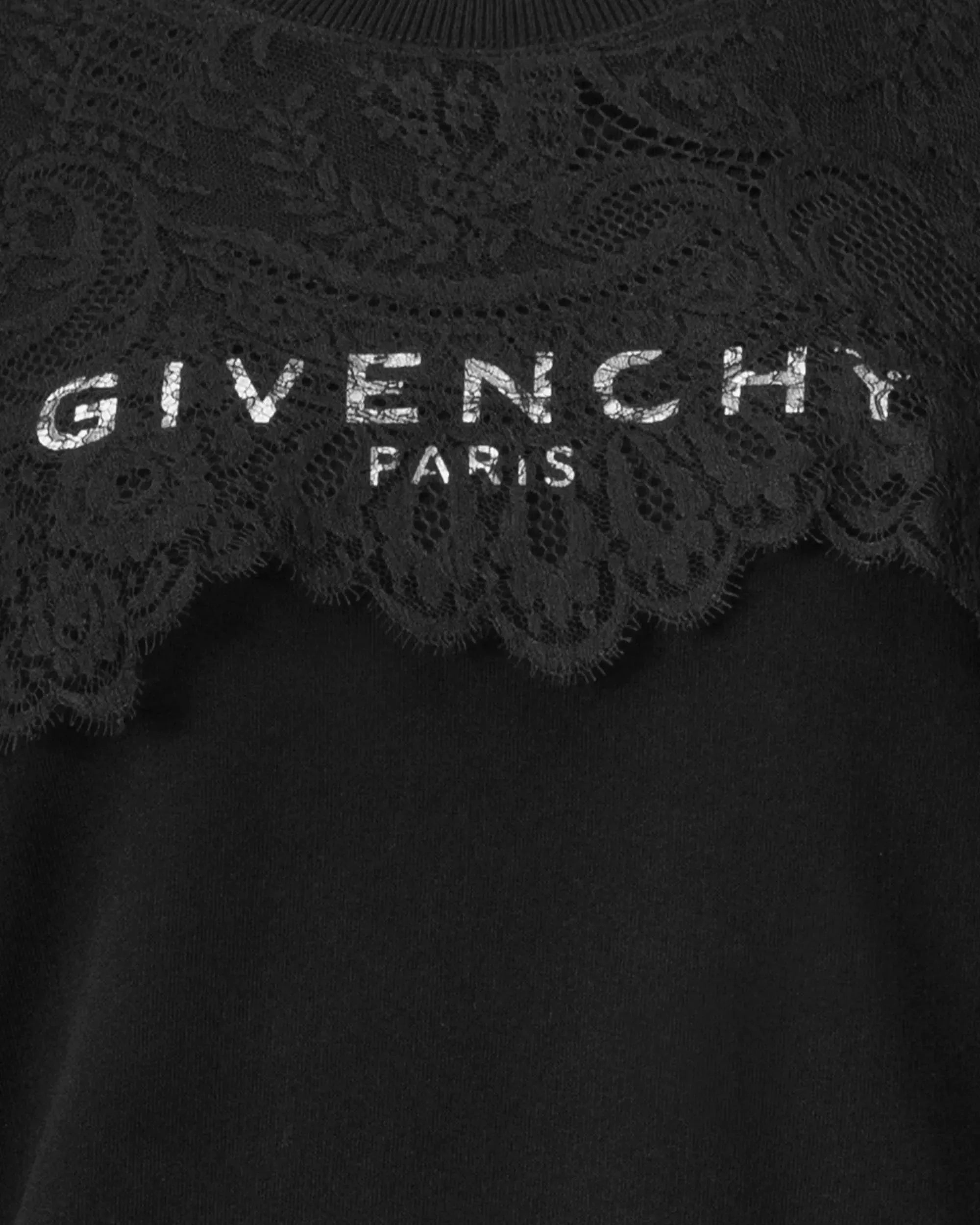 Lace Detail Givenchy Paris Sweatshirt