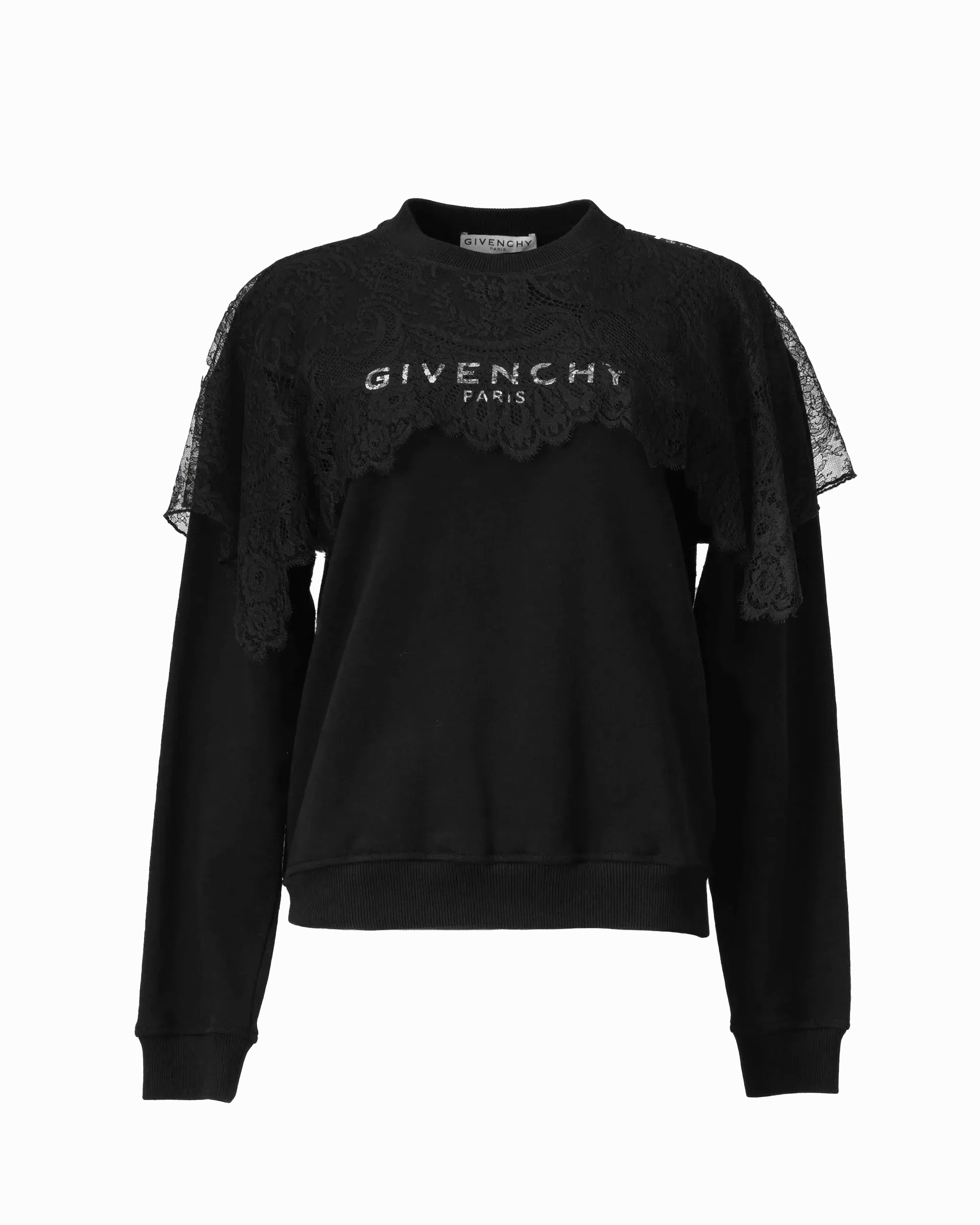 Lace Detail Givenchy Paris Sweatshirt