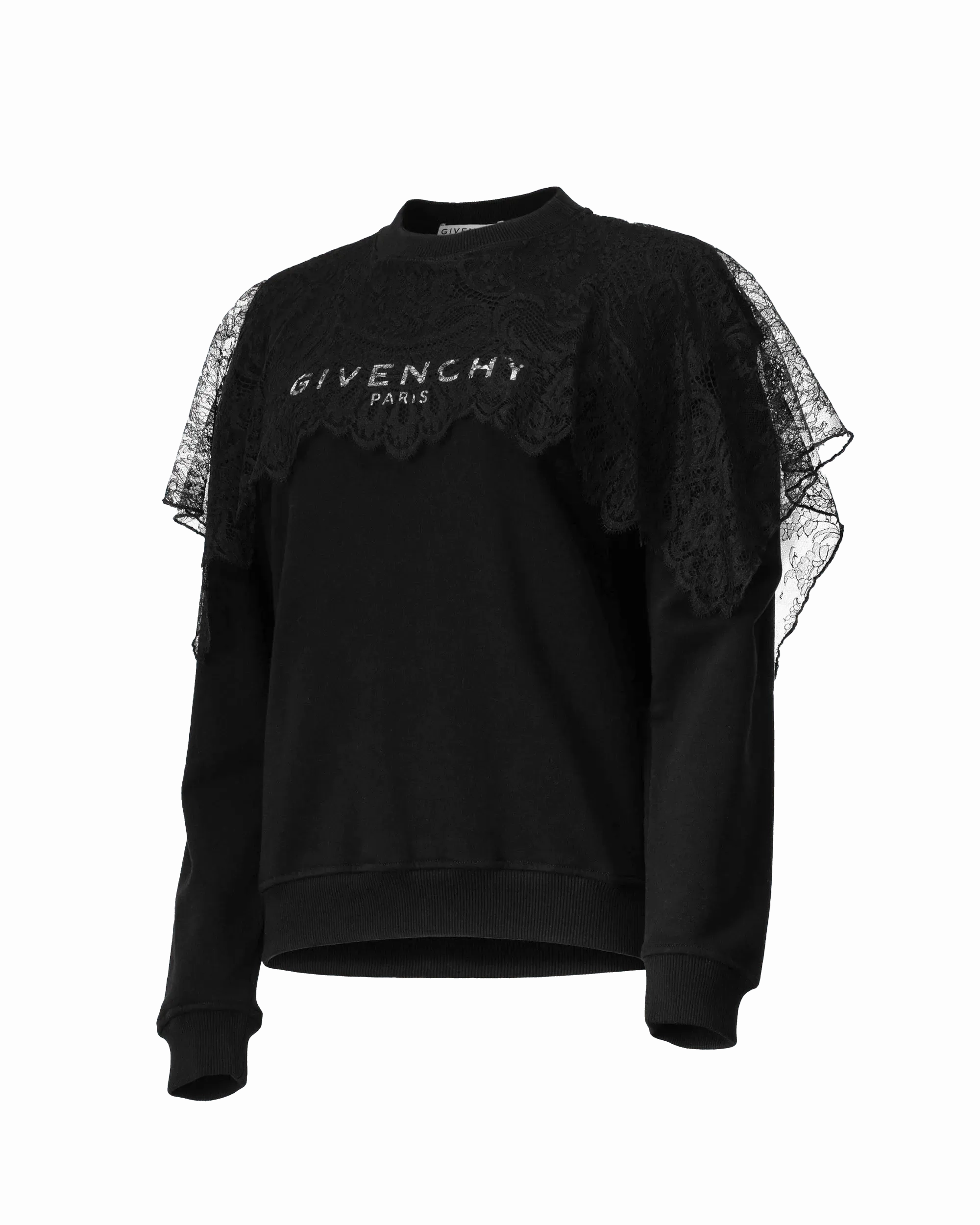 Lace Detail Givenchy Paris Sweatshirt