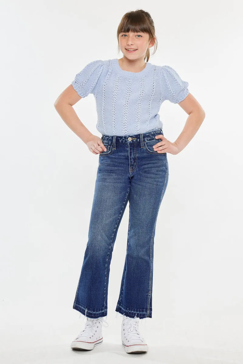 Liza High Rise Kids Cropped Flare