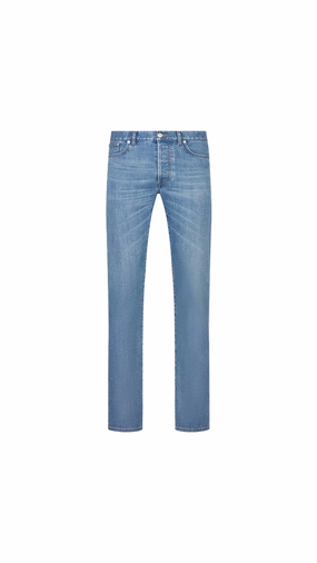 Long Slim-Fit Jeans - Blue Cotton