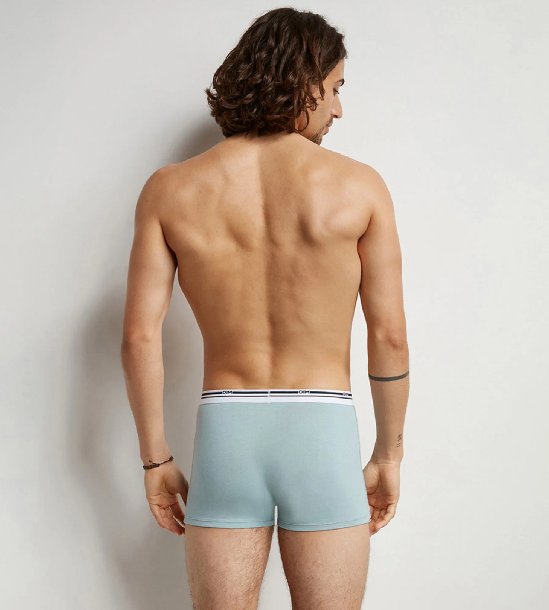 Lot de 3 boxers homme coton stretch Bleu Gris Classic Colors